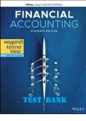 TEST BANK for Financial Accounting 11th Edition by Jerry J. Weygandt, Paul D. Kimmel & Donald E. Kieso . All Chapters 1-13. (Complete Download) 1256 Pages