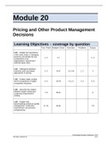 Module 20 Pricing and Other Product Management Decisions Questions and Answers. Rationales Provided.