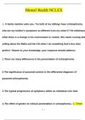 Mental Health NCLEX  QUESTIONS AND ANSWERS &lpar;2024&sol;2025&rpar; &lpar;VERIFIED ANSWERS&rpar;
