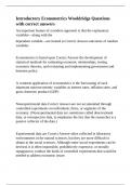 Introductory Econometrics Wooldridge Questions with correct answers&period;