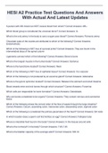 HESI A2 Practice Test Questions And Answers With Actual And Latest Updates