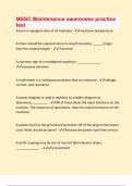   MSSC Maintenance awareness practice test questions and correct verified answers&vert;graded A&plus;