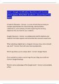 Level 1 Google Certification Questions and Answers Latest Update 2024&sol;2025 Graded A&plus;&period;&lpar;Guaranteed Pass 100&percnt;&rpar;