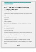 BLS CPR 2024 Exam Questions and Answers &vert;100&percnt; Pass