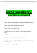 GMAT Vocabulary-questions answered