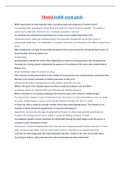 &lpar;Solved&rpar; Mental health exam MCQs &vert; Complete Guide&vert; 2022&vert;