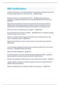 HBI Certification Questions And Answers Rated 100&percnt; Correct&excl;&excl;