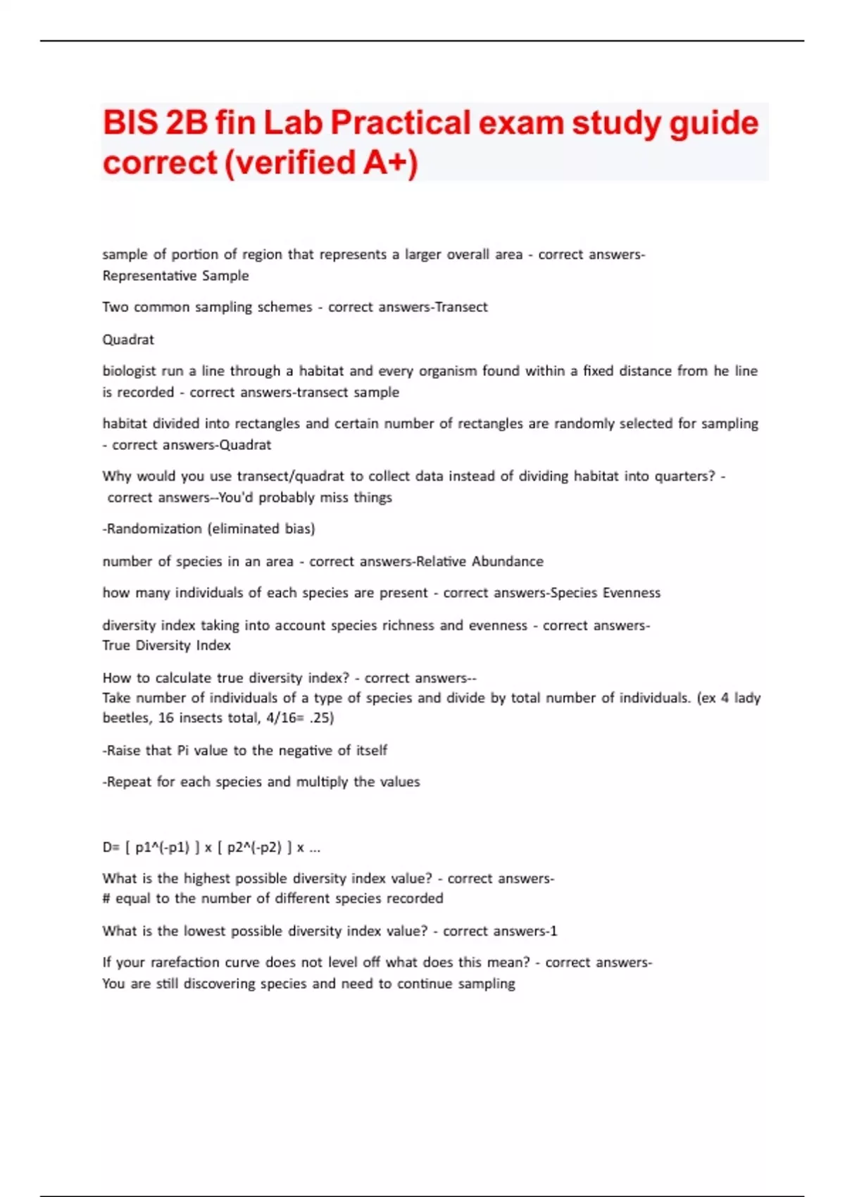 BIS 2B fin Lab Practical exam study guide correct (verified A+) - BIS ...