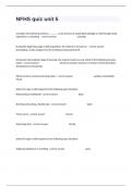 NFHS quiz unit 5 Actual Questions And Correct Detailed Verified Answers Success Guaranteed&period;