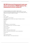 NR 509 Advanced Assessment exam questions and answers&semi; NR509 Head to Toe Assessment correct verified A&plus;