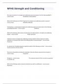NFHS Strength and Conditioning Actual Real Practice Exam Updated Questions And Answers&period;