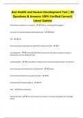 dsst Health and Human Development Test &vert; 80 Questions & Answers 100&percnt; Verified Correct&vert; Latest Update
