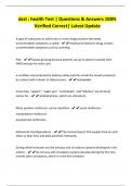 dsst &colon; health Test &vert; Questions & Answers 100&percnt; Verified Correct&vert; Latest Update