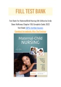 Test Bank For MaternalChild Nursing 6th Edition by Emily Slone McKinney Chapter 155| Complete Guide 2022