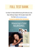 Test Bank For MaternalChild Nursing 6th Edition by Emily Slone McKinney Chapter 155&vert; Complete Guide 2022