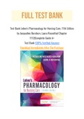 Test Bank Lehne's Pharmacology for Nursing Care, 11th Edition by Jacqueline Burchum, Laura Rosenthal Chapter 1112|Complete Guide A+