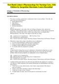 Test Bank Lehne's Pharmacology for Nursing Care&comma; 11th Edition by Jacqueline Burchum&comma; Laura Rosenthal &lpar;Questions & Answers with rationales&rpar;