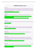 NRNP6645 Midterm Exam - Week 6 Questions And Answers 2022