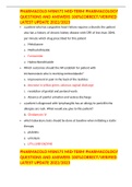PHARMACOLO MSN571 MID-TERM PHARMACOLOGY QUESTIONS AND ANSWERS 100&percnt;CORRECT&sol;VERIFIED LATEST UPDATE 2022&sol;2023