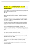 HESI 1 - V1 and V2 REVIEW - Health Assessment 1