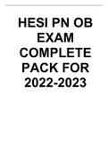 HESI PN OB EXAM PACK BEST FOR 2022 EXAM REVIEW