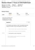 Session 4 Exam 4 - Focus on Child Health Exam&lowbar; NCLEX Remediation Course Nov 2021