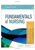 Test Bank for Fundamentals of Nursing 11th Edition Potter Perry comprehensive study guide2022