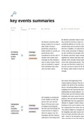 Emma Key Events Summary Table