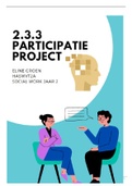 2.3.3 Participatieproject (ontwikkeling als sociaal werker) (cijfer: VOLDOENDE!)