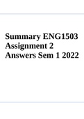 Summary ENG1503 Assignment 2 Answers Sem 1 2022