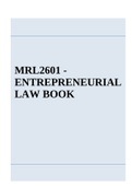 MRL2601 - ENTREPRENEURIAL LAW BOOK