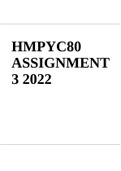 HMPYC80 ASSIGNMENT 3 2022
