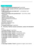 Neuro 1 Final Exam Questions and All Correct Answers