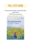 Nursing Assisting A Foundation in Caregiving 5th Edition Dugan Test Bank