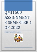 QMI1500 Assignment 3 Semester 2 2022