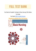 Test Bank for Rosdahl's Textbook of Basic Nursing 12th Edition Test Bank