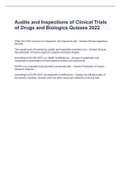 Audits and Inspections of Clinical Trials of Drugs and Biologics Quizzes 2022