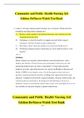 Community and Public  Health Nursing 3rd Edition DeMarco Walsh Test Bank With Rationales