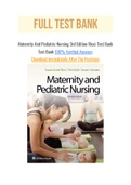 Maternity And Pediatric Nursing 3rd Edition Ricci Test Bank