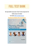 Nursing Health Assessment A Best Practice Approach 3rd Edition Jensen Test Bank