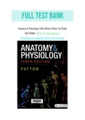 Anatomy & Physiology 10th Edition Patton Test Bank