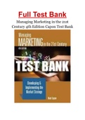 Managing Marketing in the 21st Century 4th Edition Capon Test Bank