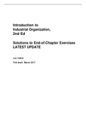 Industrial organization solution Book End-of-Chapter LATEST UPDATE 