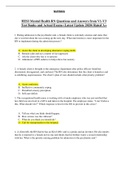 HESI Mental Health RN Questions and Answers from V1-V3 Test Banks and Actual Exams &lpar;Latest Update 2022&sol;2023&rpar; Rated A&plus; Latest Update