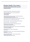 Shadow Health | Tina Jones | Cardiovascular(Cardiovascular Assessment)Verified and Graded A(.