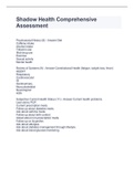 Shadow Health Comprehensive Assessment