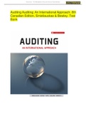 Auditing Auditing&semi; An International Approach&period; 8th Canadian Edition&comma; Smieliauskas & Bewley&period; Test Bank