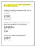 Exam (elaborations) BIOD152 - Anatomy and Physiology Questions: GRADE A+ COMPLETE WITH ALL THE ANSWER 2022 LATEST PART 1