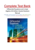 Differential Equations and Linear Algebra 4th Edition Goode Solutions Manual