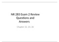 NR 283 Exam 2 Review Questions and Answers